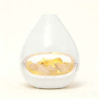 Nouveau design, diffuseur d'air humidificateur portable USB à ultrasons à brume froide, grande lampe en sel de l'Himalaya, garantie 1 an pour la maison