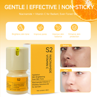 Sérum Visage Liquide à la Niacinamide et Vitamine C Éclaircissant Hydratant Anti-Âge Correcteur de Taches Brunes Soin de la Peau 40ml