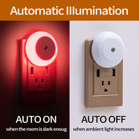 Branchez dans le mur veilleuse lumineuse marche/arrêt automatique crépuscule à l'aube veilleuse LED pour chambre chambre salle de bain couloir cuisine