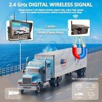 Caméra de recul solaire sans fil IPoster avec base magnétique, alimentée par batterie, moniteur DVR 7 pouces et mode veille pour camping-car, caravane, fourgonnette