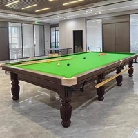 China Venta superior Nuevo diseño 12ft Tamaño estándar Star Tournament Juegos de calidad Jugar mesa de billar con calentador y accesorios gratuitos
