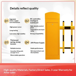 Barrera de puerta de vía con control remoto, varilla elevadora de bloqueo, chapa laminada en frío, motor sin escobillas, torniquete de 2 vías IP55 - Product Image 3