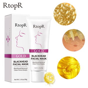 RtopR Oro Negro máscara facial completa espinillas acné eliminación de poros limpieza de la piel reparación máscara facial crema lavable para el cuidado de la piel - Product Image 4