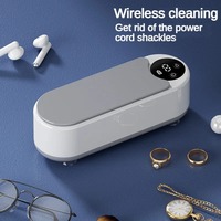 Machine de nettoyage domestique portable, nettoyeur à ultrasons de 450ml, machine de nettoyage de bijoux pour anneau, lunettes, pinceau de maquillage