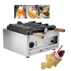 Máquina Taiyaki <span class=keywords><strong>de</strong></span> boca abierta <span class=keywords><strong>de</strong></span> 220/110V para hacer gofres <span class=keywords><strong>de</strong></span> pescado y <span class=keywords><strong>helado</strong></span> <span class=keywords><strong>de</strong></span> comida callejera coreana - Product Image 2