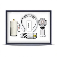 Coffret Cadeau d'Entreprise ZMHQ 2027 pour Cadres : Mug + Masseur Cervical + Parapluie + Éventail Pliable – Idéal pour Diwali et Cadeaux pour Hommes d'Affaires