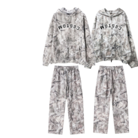 Sudadera con Capucha y Forro Polar de 340G con Estampado de Camuflaje RealTree para Hombre, Estilo Oversize, Ropa Urbana, Bordado Personalizado, Impresión 3D Puff, Serigrafía, OEM, ODM