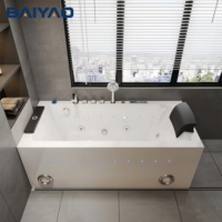 Bañera de Hidromasaje Inteligente Independiente para 1 Persona, de Acrílico, con Masaje, de Lujo para Hotel, con Grifo, de Foshan
