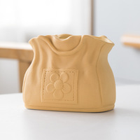 Dehua Givré Large Bouche Sac À Main Vase En Céramique Mat Blanc Orange Jaune Rouge Bleu