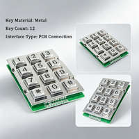 Clavier lumineux 3x4 à 12 touches / Clavier en caoutchouc silicone sur mesure / Clavier de contrôle d'accès