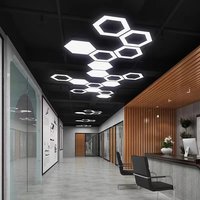 Panneau de plafond en aluminium à membrane souple en nid d'abeille hexagonal SMD2835, moderne, pour salle de sport, bureau, poste de travail automobile, économie d'énergie
