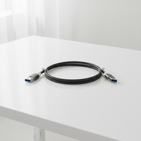 Cable de Extensión de Datos USB 3.0 de 2 Metros, Macho a Macho, con Trenzado de Nailon, para Computadora y Cámara
