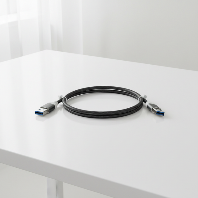 2M USB3.0 Male a to Male  Data Extension Nylon Braided  Cable for Computer & Camera Use