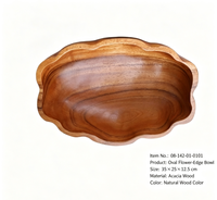 Bol à soupe en bois massif, bol décoratif pour fruits, bol à pâte en bois, bol en bois poli, bol décoratif, saladier naturel