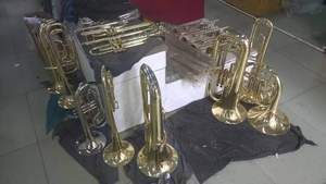 <span class=keywords><strong>Tuba</strong></span> de qualité en laiton, clé Sib, <span class=keywords><strong>4</strong></span> <span class=keywords><strong>pistons</strong></span>, diamètre du tube 16,5 mm, diamètre du cloche 381 mm, pour distribution - Product Image 3
