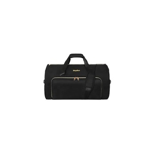 Muestra gratuita de la bolsa de lona Mergeboon personalizada de poliéster negro para llevar trajes, para mujer. - Product Image 6