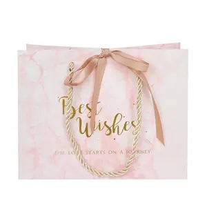 Hoge Kwaliteit Gecoat Papier Gift Bags Papieren Winkelen/Promotie Zak Voor Winkels Wedding Party Baby Shower