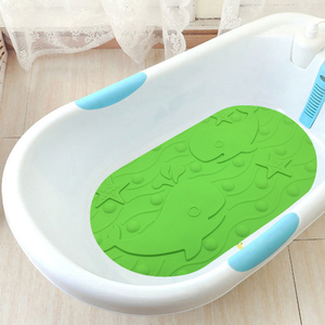 Hot Sale Certiified New Design Green Color Food Grade <b>Bath</b> Mat for Kids Silicone <b>Bath</b> Mat - Product Image 4