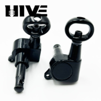 HIVE 6Pcs/Set 3L3R Peg Gitar Berongga dengan Gagang dari Paduan Seng 1:18, Sistem Segel Penuh untuk Gitar Akustik & Folk & Elektrik