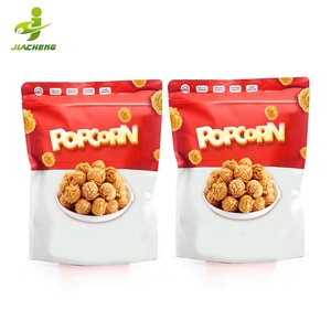 Tùy Chỉnh Logo In Niêm Phong Nhiệt Niêm Phong Nhôm Nhôm Foil Trắng Zip Dễ Thương Ngon Snacks Ziplock Bỏng Ngô Bao Bì Túi - Product Image 3