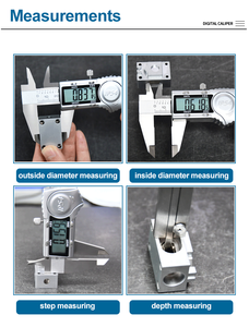 Calibrador Digital con Clasificación IP54, Cuerpo de Acero Inoxidable de 150 <span class=keywords><strong>mm</strong></span>, Pantalla LCD Grande con Conversión entre In/<span class=keywords><strong>mm</strong></span>/f para Mediciones de Precisión - Product Image 3