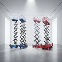 Plateforme élévatrice à ciseaux entièrement automatique autonome avec protection contre les chutes, descente d'urgence et système de sécurité multi-niveaux