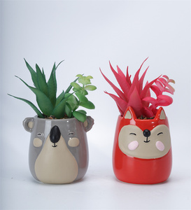 BESTCERA Lindo Reno Regalos de <span class=keywords><strong>Navidad</strong></span> Macetas de cerámica Diseños de macetas de cerámica de moda Macetas pequeñas para suculentas - Product Image 3