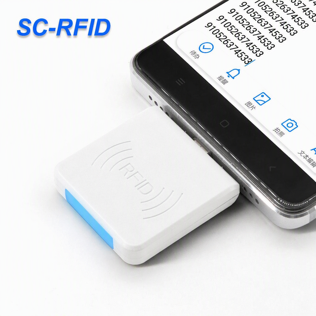 Portable 13.56MHz/125kHz Type-C USB IC RFID Card Reader for Android Smartphones with ABS Material