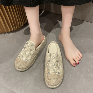 Pearl Fat Shoes Slip On Shoes Mujeres Alpargatas para mujeres - Product Image 3