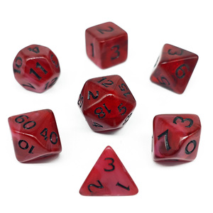 HS DICE Factory personnalisé <span class=keywords><strong>de</strong></span> haute qualité mélange <span class=keywords><strong>de</strong></span> couleurs 7 pièces/ensemble <span class=keywords><strong>de</strong></span> dés en matériau acrylique pour les jeux <span class=keywords><strong>de</strong></span> donjons et <span class=keywords><strong>de</strong></span> dragons - Product Image 1