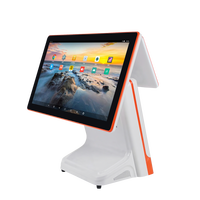 Nouveau design, terminal de point de vente tactile à écran 15,6 pouces avec cadre à angle droit, vente en gros, logo personnalisé, système de point de vente tout-en-un, PC
