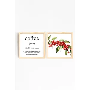 ชุดภาพกาแฟคอร์นเนอร์ซีรีส์ 2 จำนวน 2 ชิ้น พร้อมกรอบไม้ คอลเลคชั่นงานศิลปะติดผนัง - Product Image 4