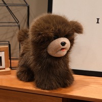Nouvelle Peluche Border Collie Debout, Jouet Créatif et Adorable, Poupée Animale de Simulation Remplie de Coton PP, Chien de Dessin Animé, Cadeaux pour Enfants