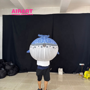 Disfraz Inflable de Ballena con Temática Oceánica Personalizado, Disfraz de Marioneta de Tiburón de Dibujos Animados Inflable para Espectáculos Callejeros y Actuaciones en Escenario - Product Image 2