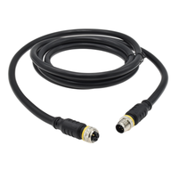 Connecteur M12 5 broches Code L soudage PVC cordon d'alimentation industriel mâle femelle prise M12 capteur câble connecteur étanche