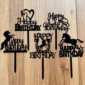 ท็อปเปอร์เค้กอะคริลิค รูปม้ามงคล น้ำผึ้งและความหวาน สำหรับตกแต่งงานวันเกิด กว้าง 9 ซม. หนา 1.3 มม. - Product Image 2