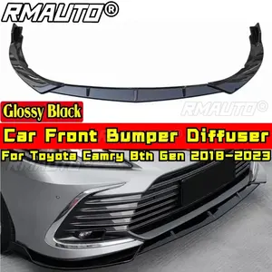 Camry Front Bumper Spoiler Matte Black Sport Style Front Bumper <b>Diffuser</b> <b>for</b> Toyota Camry 8th Gen 2018-2023 <b>Car</b> Accessories - Product Image 3