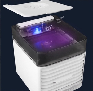 พัดลมระบายความร้อน USB อัลตร้าแบบพกพาใหม่เครื่องทำความชื้นในร่มเครื่องปรับอากาศส่วนตัว3สปีดพร้อมไฟ LED สำหรับบ้านสำนักงาน - Product Image 5