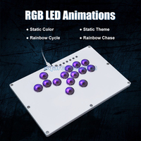 Hitbox Arcade Fighting LED Encodeur d'échange à chaud Contrôleur sans levier Xinput/Dinput Mini Console tous boutons pour PC/NS/PS4