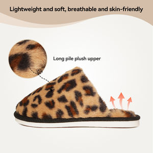 Pantofole da Donna ZULEMEI Morbide e Comode in Memory Foam Antiscivolo per Interni Stampa Leopardata - Product Image 4