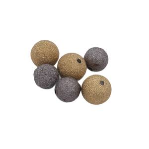 Cuentas Metálicas Esmeriladas Chapadas en Oro de 10 mm, Cuentas Redondas para Hacer Pulseras, Componentes de Joyería que Conservan el Color - Product Image 3