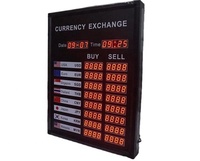 Panneau d'affichage numérique personnalisé pour le taux de change de devises, rouge, 6/8/10 devises, panneau LED pour banque