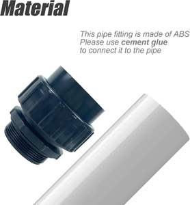2,0 "АБС-коннектор с разъемом, соединительный переходник с гнездовой и мужской гладкой поверхностью, комплект из 2 для бассейна, спа-насос - Product Image 2