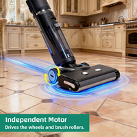 Aspirateur sans fil haute performance eau et poussière, faible bruit, charge rapide, filtre HEPA, écran LED pour usage domestique et poils d'animaux