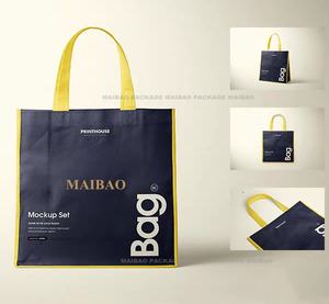 ถุงผ้าที่นำกลับมาใช้ใหม่เป็นมิตรกับสิ่งแวดล้อมถุงของชำแบบใช้ซ้ำได้พร้อมโลโก้ผ้าใบและปอกระเจาพิมพ์ลายสำหรับช้อปปิ้งและของขวัญ - Product Image 4