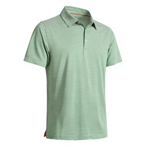 Chemises de golf pour hommes, coupe ajustée, décontractées, à col, anti-transpiration, extensibles dans les quatre sens, à manches courtes, en tricot uni - Product Image 4