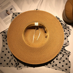Wholesale <strong>Japan</strong> Korean Big Breathable Beach <strong>Straw</strong> <strong>Hats</strong> Summer Women Panama Ladies Wide Brim - Product Image 5