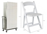 Chaises pliantes de jardin rembourrées blanches modernes pour l'extérieur avec couleur personnalisée et matériau en résine