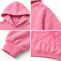 Sweat à capuche unisexe surdimensionné à imprimé toile d'araignée, 100% coton, lourd, streetwear, pull personnalisé avec logo, sweat à capuche décontracté