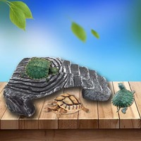 Plateforme d'escalade aquatique en bois/bambou écologique pour tortues, amphibiens et reptiles – Île de baignade pour animaux aquatiques